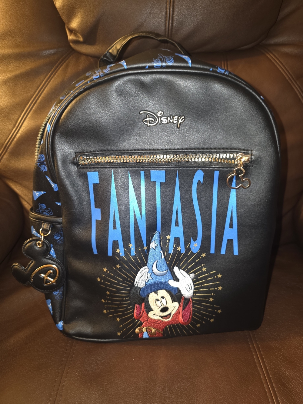 Disney Fantasia Sorcerer Mickey Black Backpack